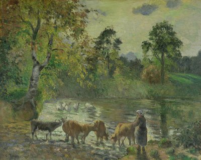 El estanque en Montfoucault, 1875 de Camille Jacob Pissarro